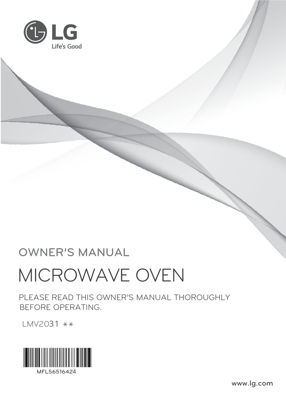 LG LMV2031 SERIES OWNER