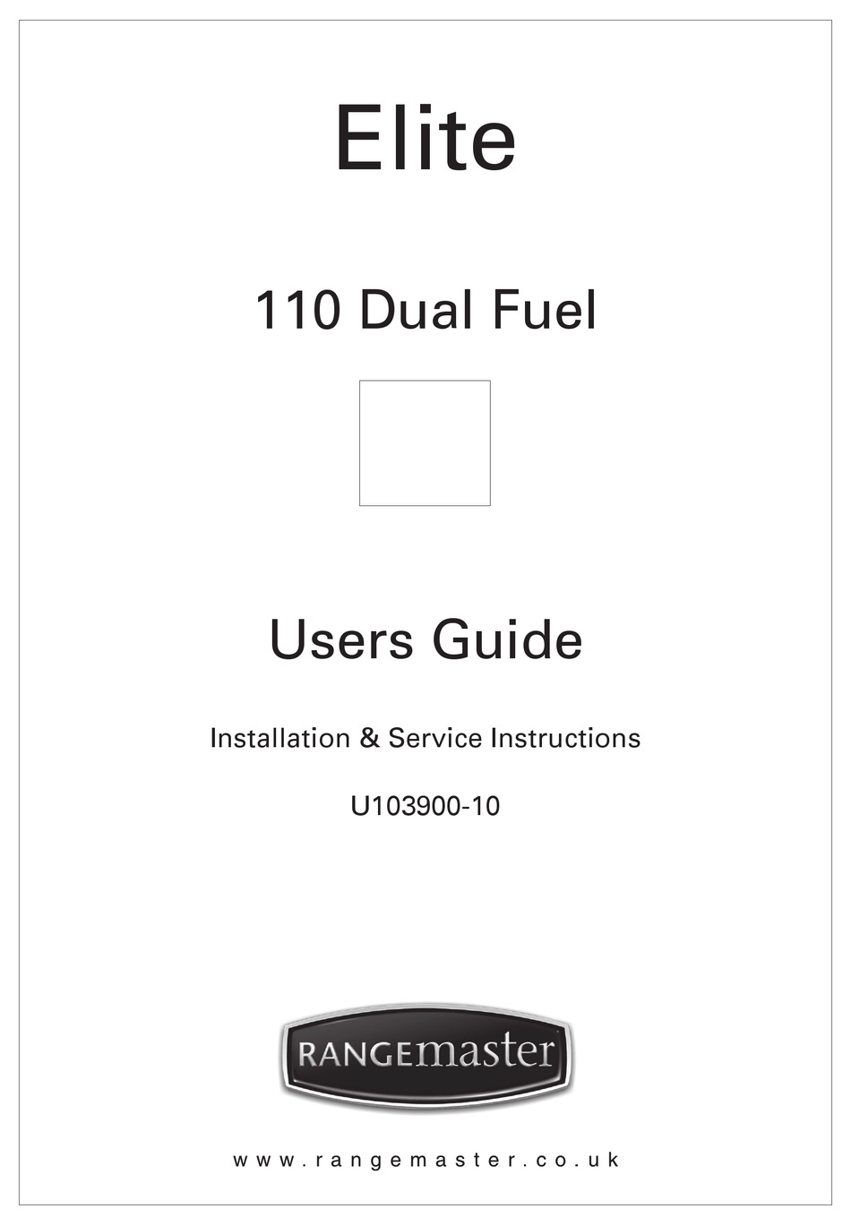 RANGEMASTER ELITE 110 DUAL FUEL USER MANUAL Pdf Download ManualsLib