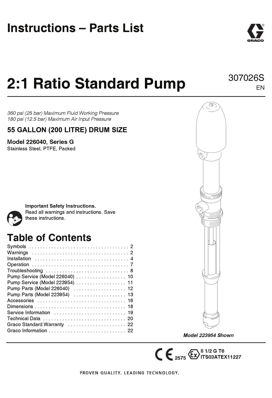 GRACO G SERIES INSTRUCTIONS-PARTS LIST MANUAL Pdf Download | ManualsLib