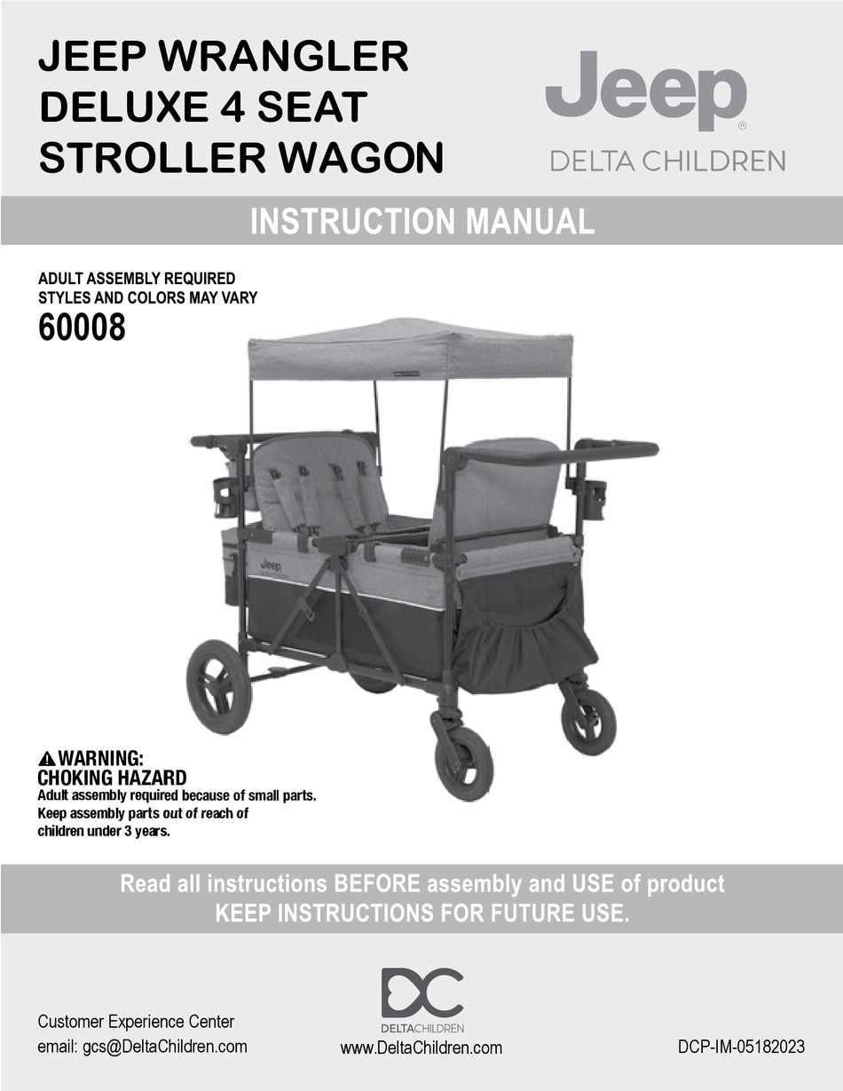 DELTA CHILDREN JEEP WRANGLER DELUXE INSTRUCTION MANUAL Pdf Download