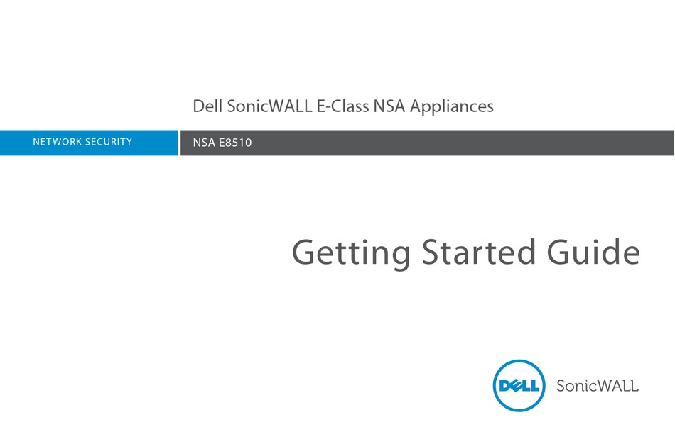 DELL SONICWALL NSA E8510 GETTING STARTED MANUAL Pdf Download | ManualsLib