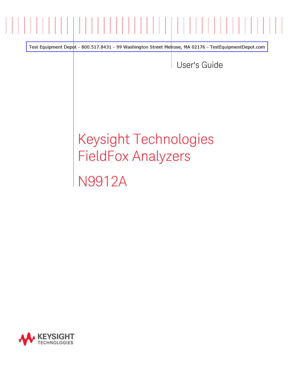 KEYSIGHT TECHNOLOGIES FIELDFOX N9912A104 USER MANUAL Pdf Download ...