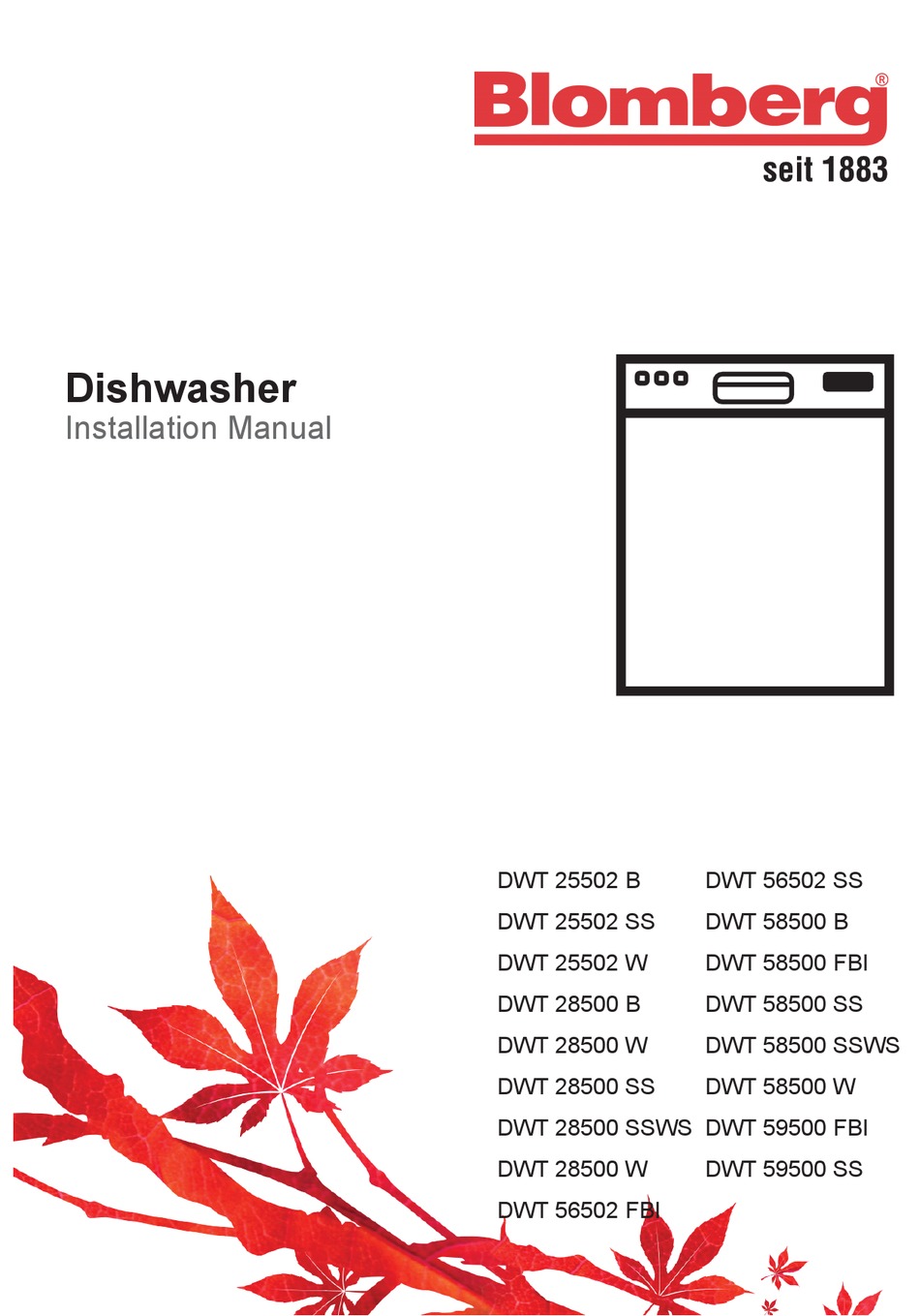 BLOMBERG DWT 25502 B INSTALLATION MANUAL Pdf Download ManualsLib