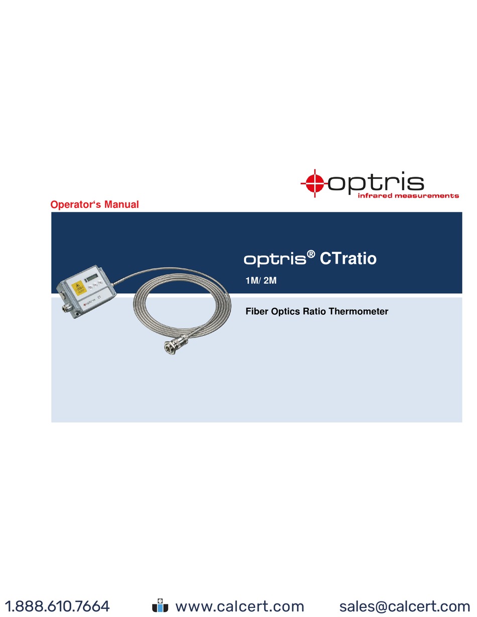 OPTRIS CTRATIO 1M OPERATOR'S MANUAL Pdf Download ManualsLib