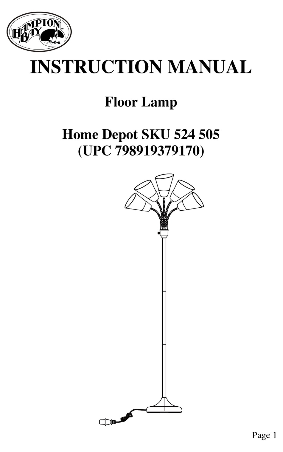 HAMPTON BAY 524 505 INSTRUCTION MANUAL Pdf Download ManualsLib