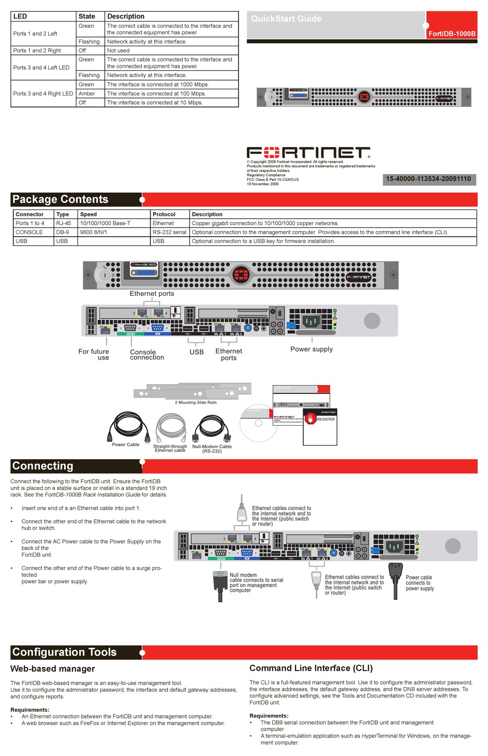 FORTINET FORTIDB-1000B QUICK START MANUAL Pdf Download | ManualsLib