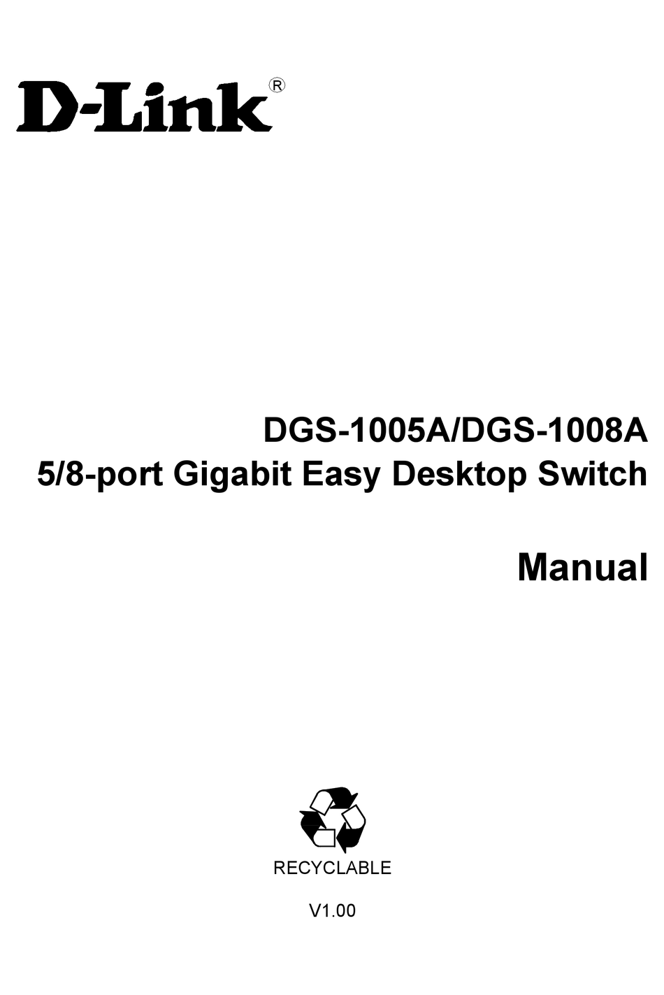 D-LINK DGS-1005A MANUAL Pdf Download | ManualsLib