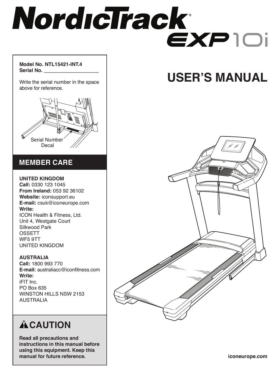 NORDICTRACK NTL15421INT.4 USER MANUAL Pdf Download ManualsLib