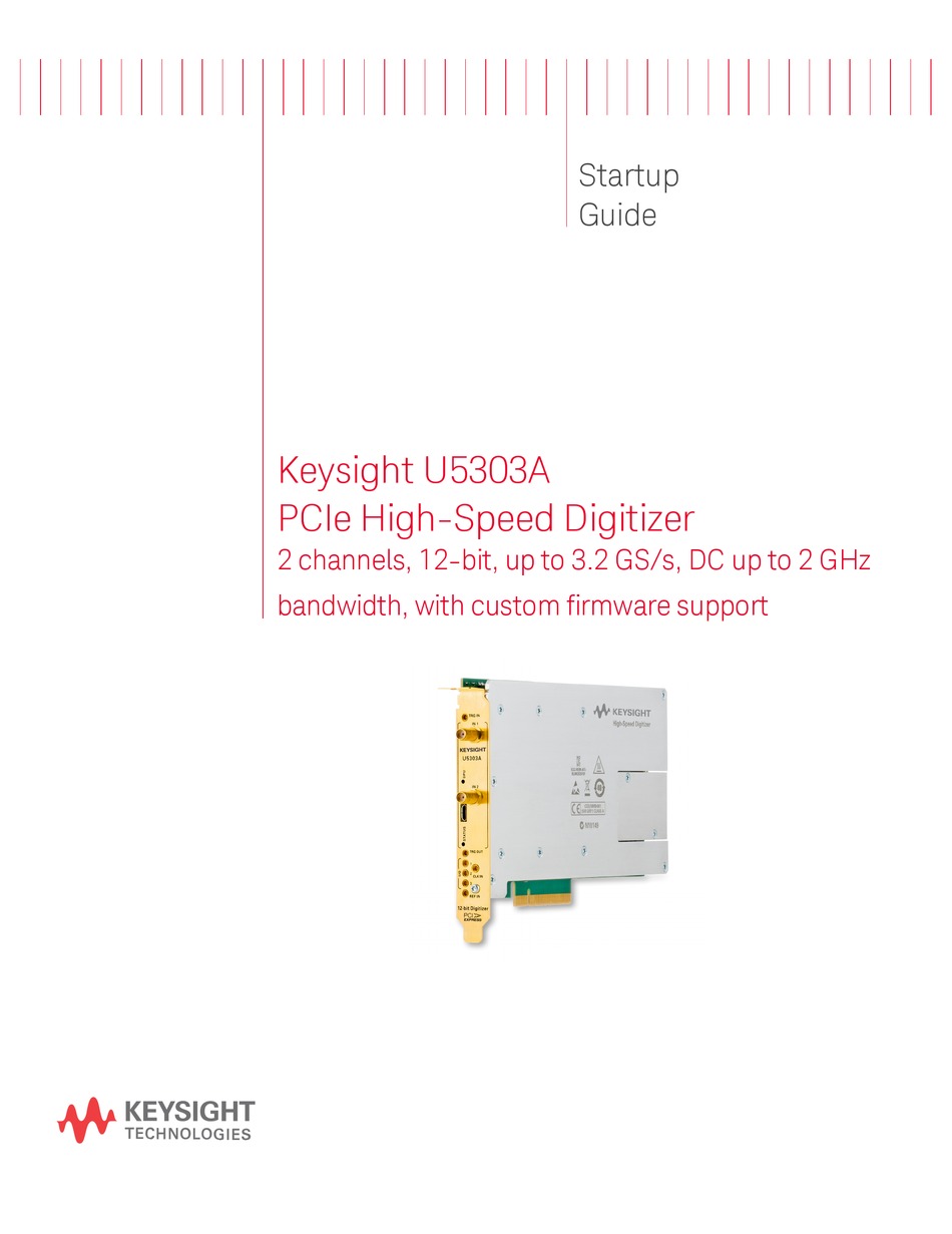 KEYSIGHT TECHNOLOGIES U5303A STARTUP MANUAL Pdf Download ManualsLib