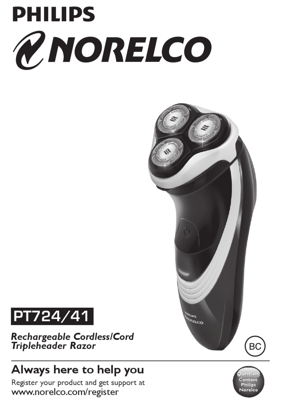 PHILIPS NORELCO PT724/41 MANUAL Pdf Download ManualsLib