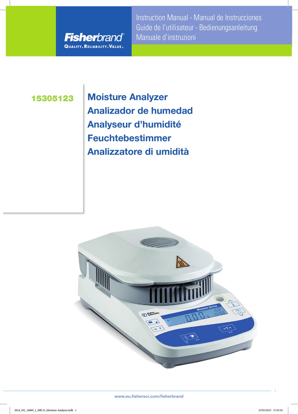 FISHERBRAND 15305123 INSTRUCTION MANUAL Pdf Download ManualsLib