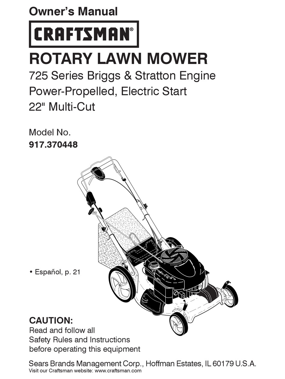 CRAFTSMAN 917.370448 OWNER'S MANUAL Pdf Download | ManualsLib