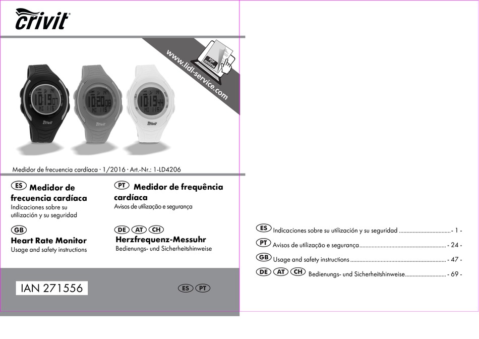 CRIVIT 271556 USAGE AND SAFETY INSTRUCTIONS Pdf Download ManualsLib