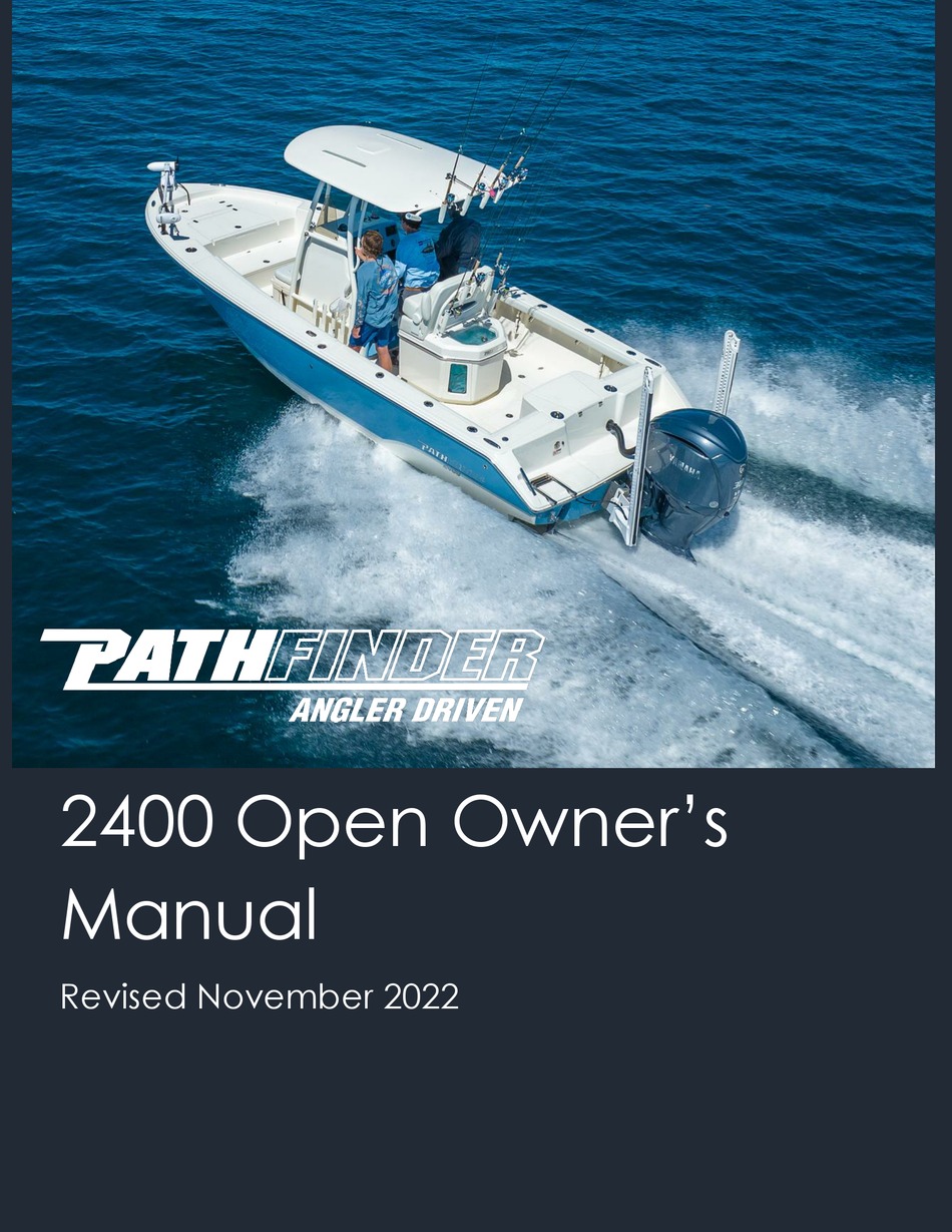 PATHFINDER 2400 OPEN 2022 OWNER'S MANUAL Pdf Download ManualsLib