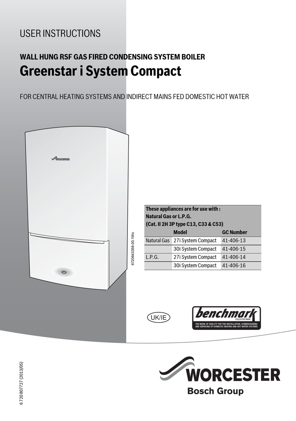 BOSCH WORCESTER GREENSTAR 27I SYSTEM COMPACT USER INSTRUCTIONS Pdf