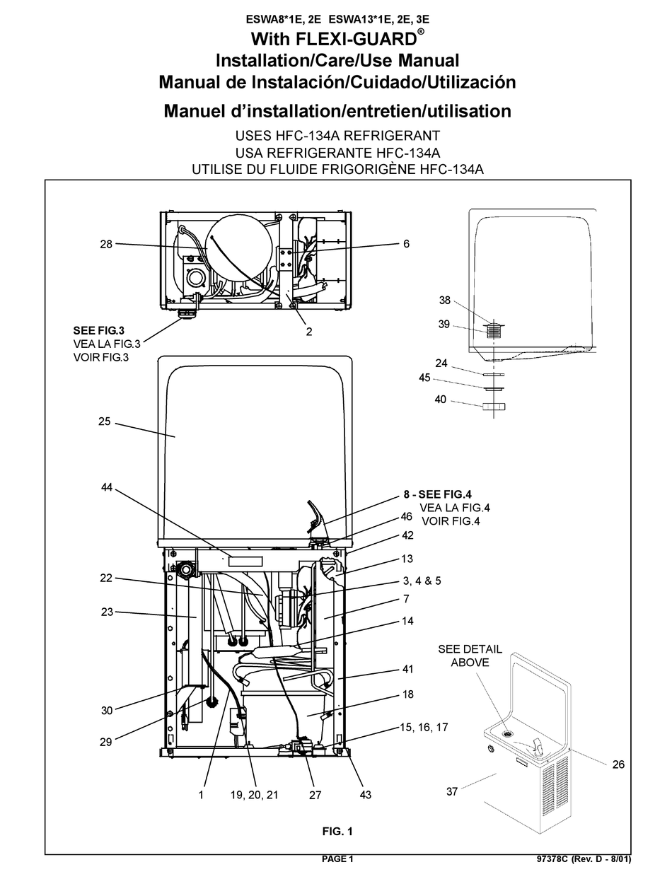 ELKAY ESWA8 1E SERIES INSTALLATION, CARE & USE MANUAL Pdf Download