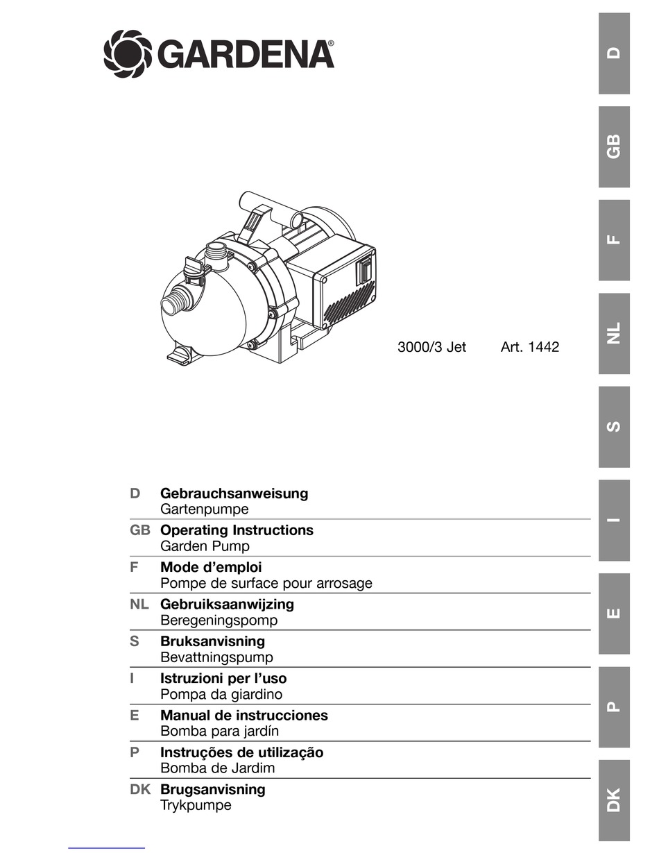 GARDENA 1442 OPERATING INSTRUCTIONS MANUAL Pdf Download ManualsLib