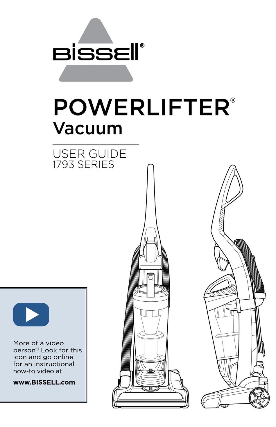 BISSELL POWERLIFTER 1793 SERIES USER MANUAL Pdf Download ManualsLib
