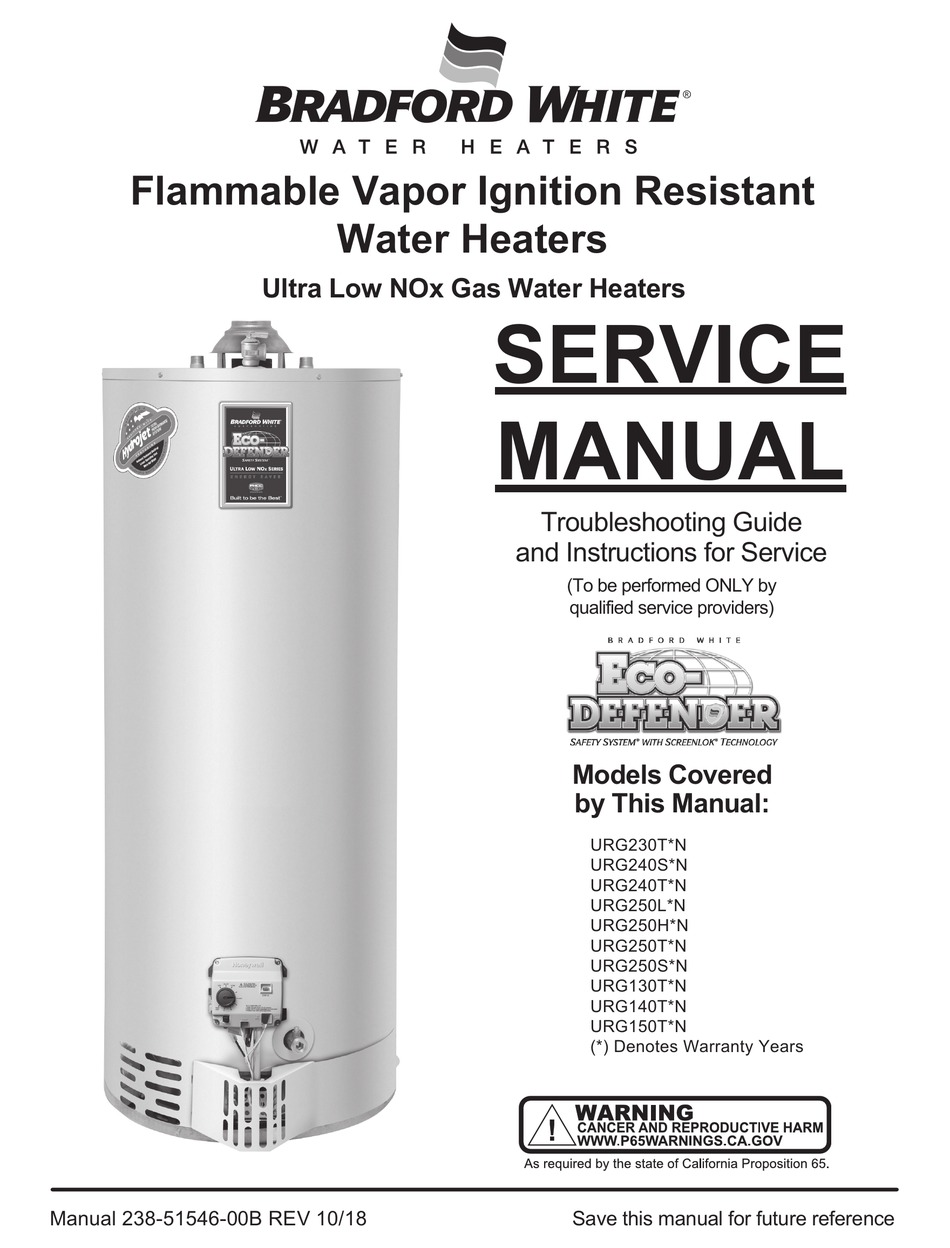 BRADFORD WHITE ECODEFENDER SERIES SERVICE MANUAL Pdf Download ManualsLib