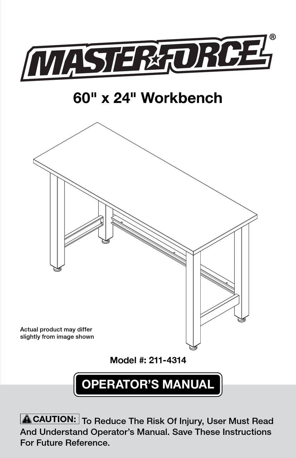 MASTERFORCE 211-4314 OPERATOR'S MANUAL Pdf Download | ManualsLib
