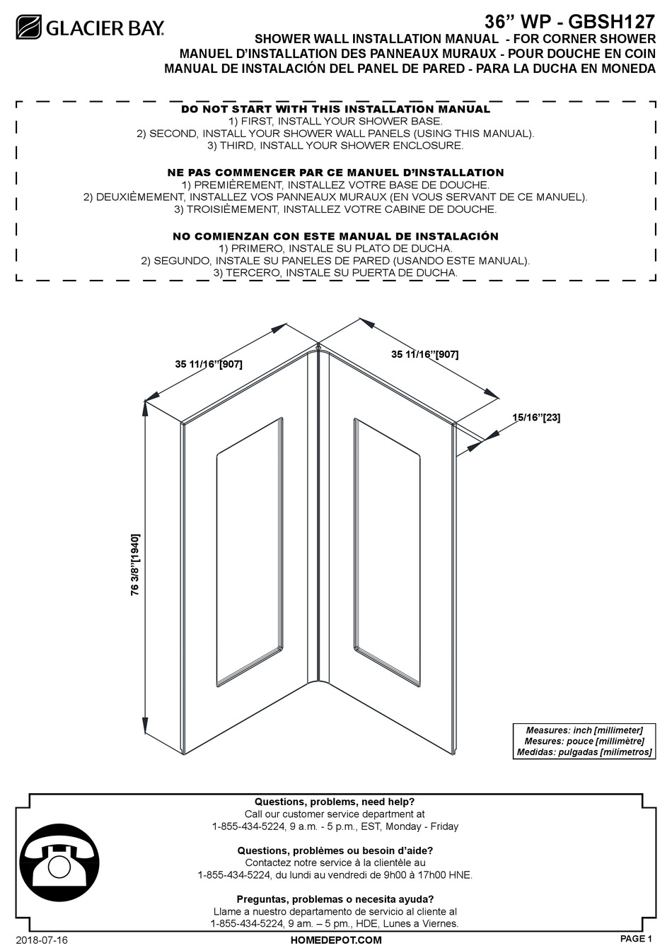 GLACIER BAY WPGBSH127 INSTALLATION MANUAL Pdf Download ManualsLib