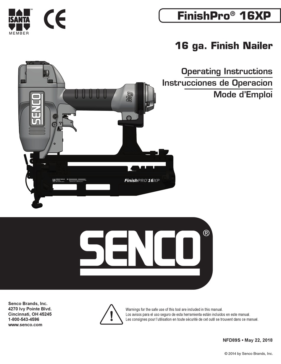 Senco Finishpro 16xp Operating Instructions Manual Pdf Download Manualslib 2122