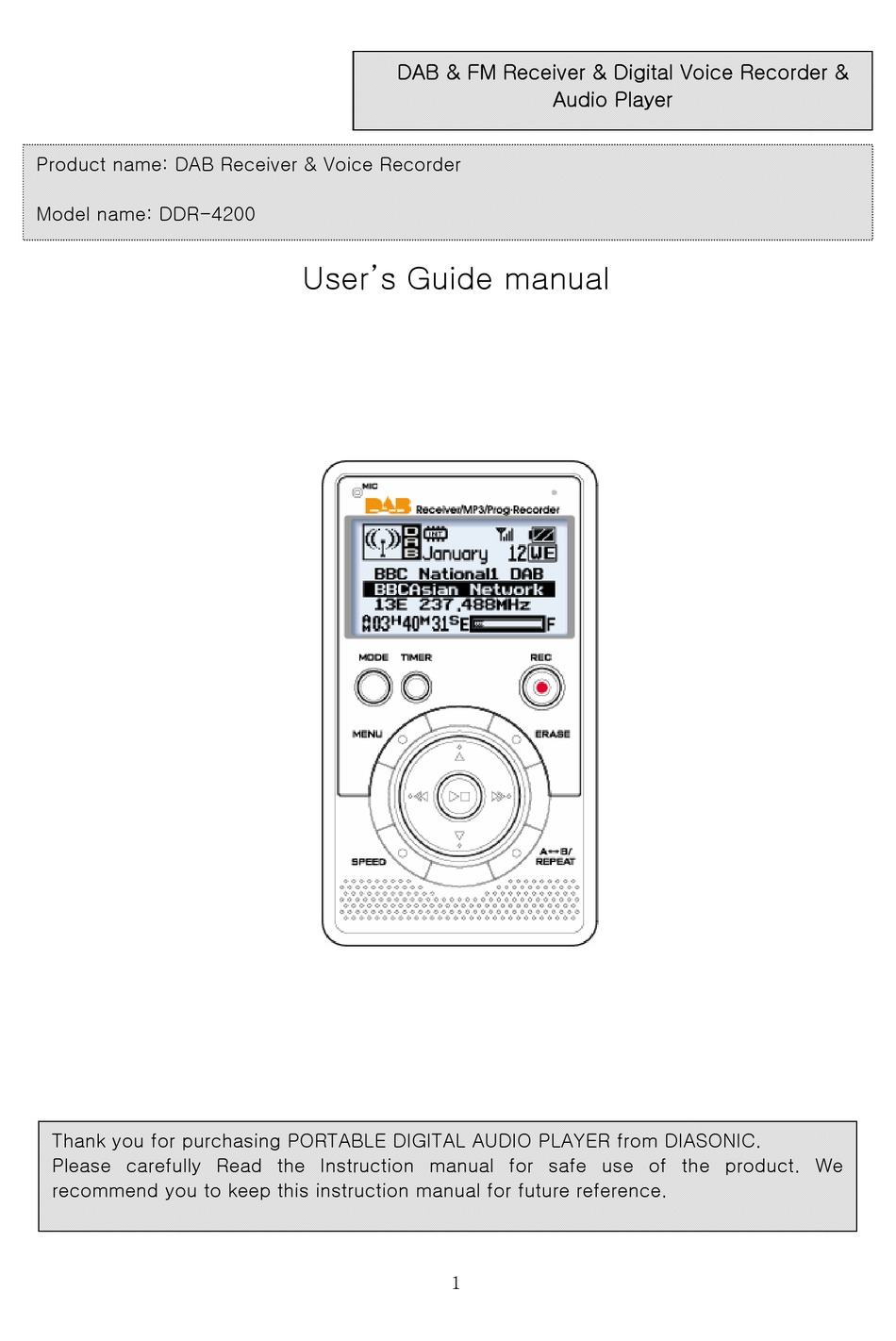 Dab Ddr User Manual Pdf Download Manualslib