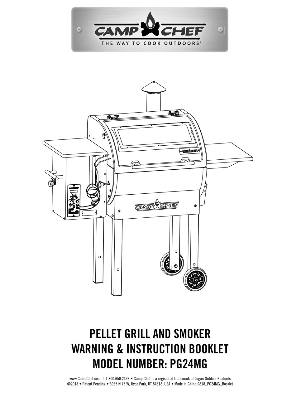 Emptying The Hopper Camp Chef PG24MG Warning Instruction