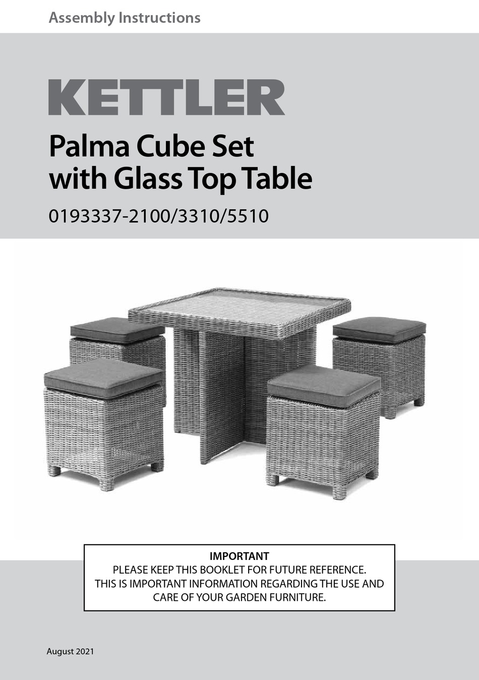 KETTLER 01933372100 ASSEMBLY INSTRUCTIONS Pdf Download ManualsLib