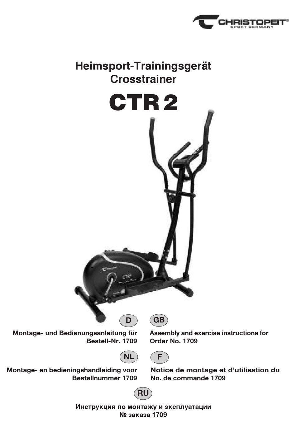 CHRISTOPEIT SPORT CTR 2 ASSEMBLY AND EXERCISE INSTRUCTIONS Pdf Download