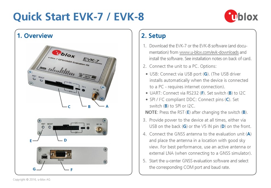 UBLOX EVK-8 QUICK START Pdf Download | ManualsLib