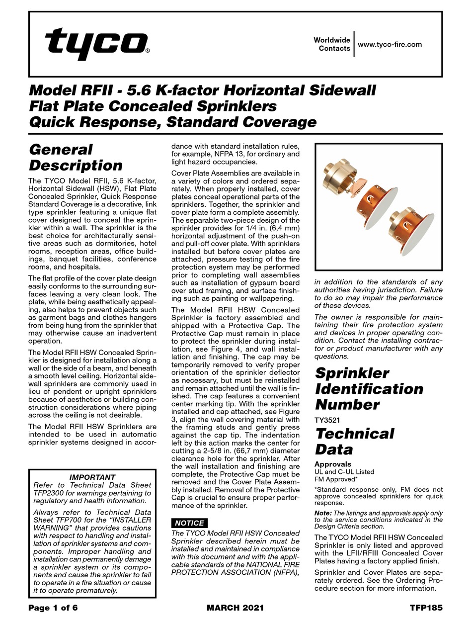 TYCO RFII MANUAL Pdf Download ManualsLib