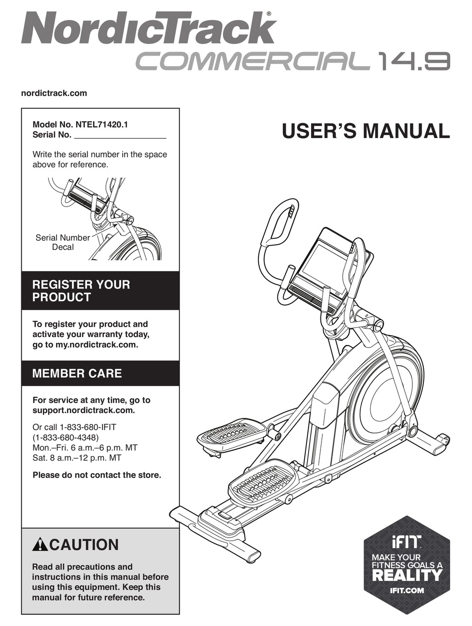 NORDICTRACK NTEL71420.1 USER MANUAL Pdf Download | ManualsLib