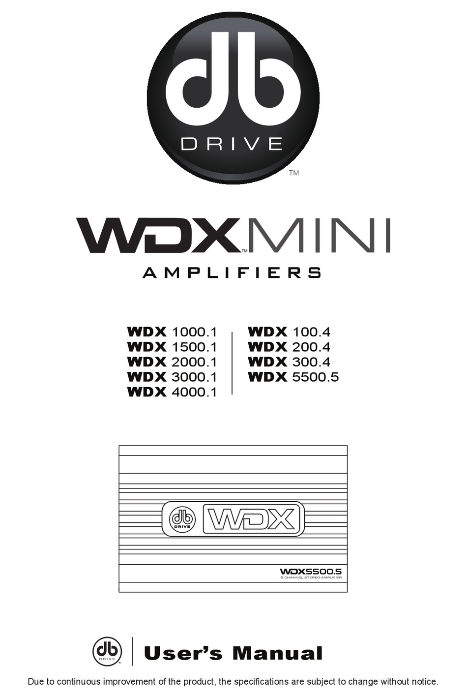 DB RESEARCH DB DRIVE WDX MINI 1000.1 USER MANUAL Pdf Download ManualsLib