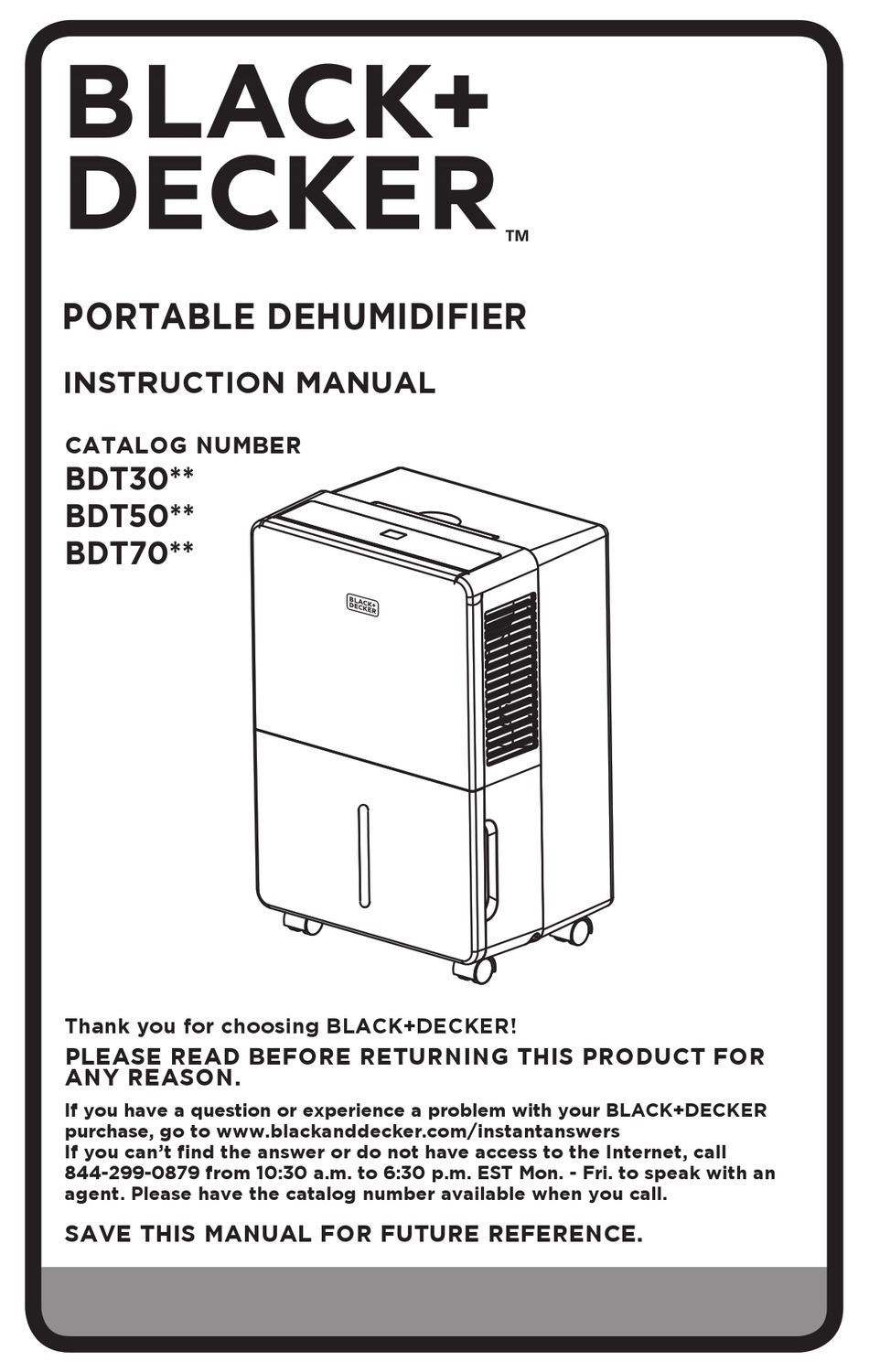 BLACK DECKER BDT50 SERIES INSTRUCTION MANUAL Pdf Download