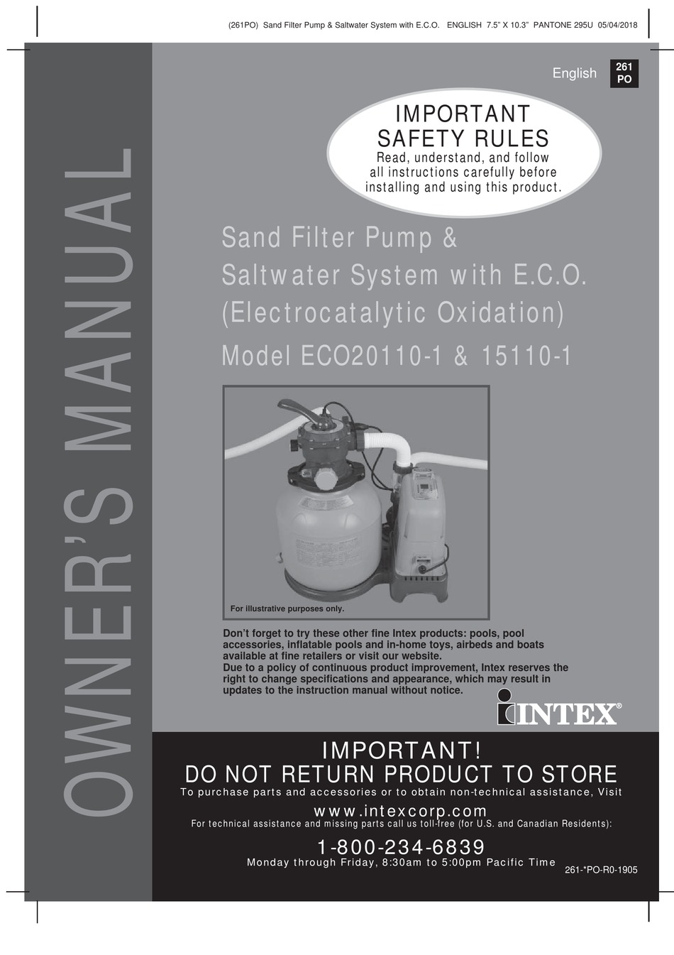 INTEX ECO201101 OWNER