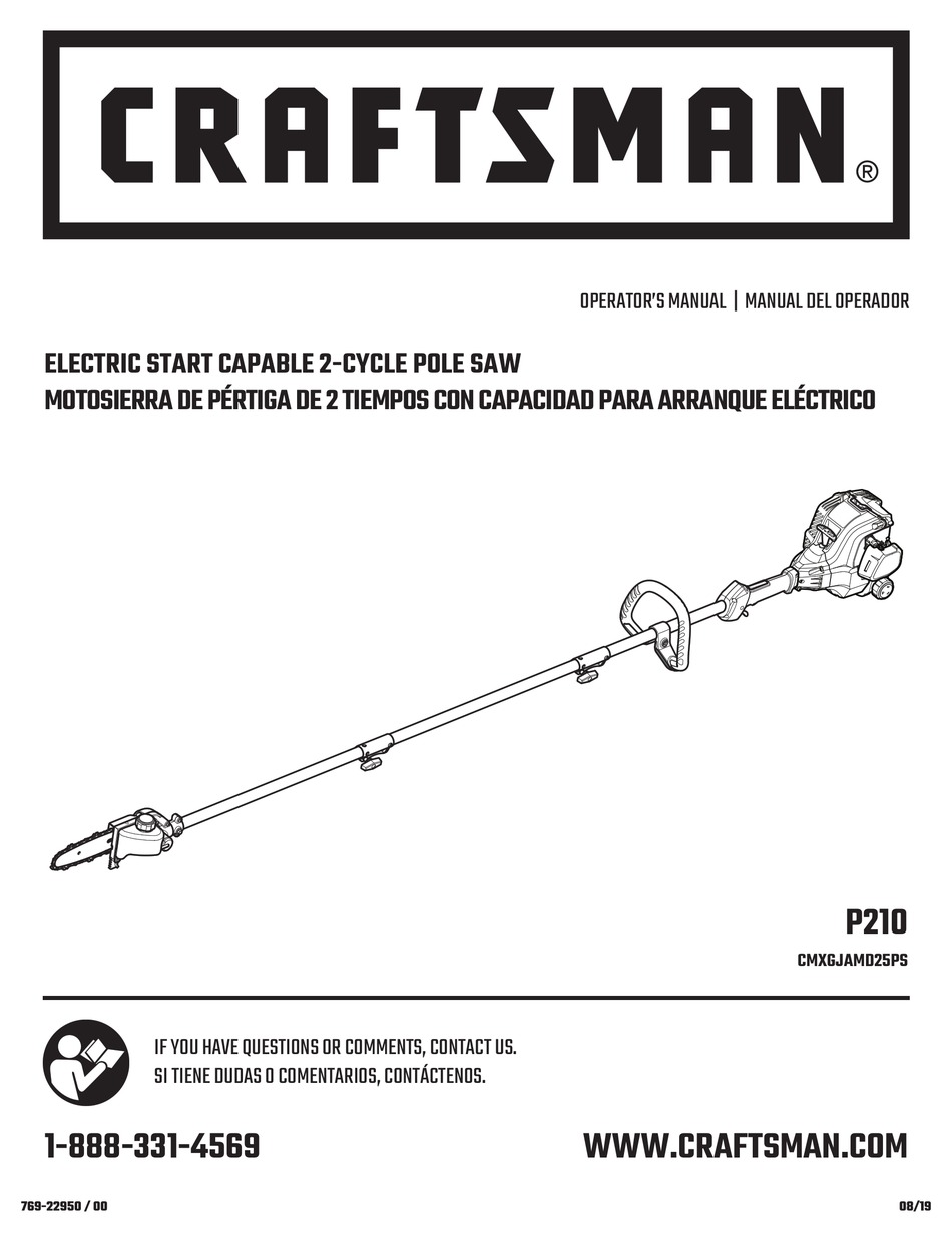 Craftsman 2 cycle on sale pole saw