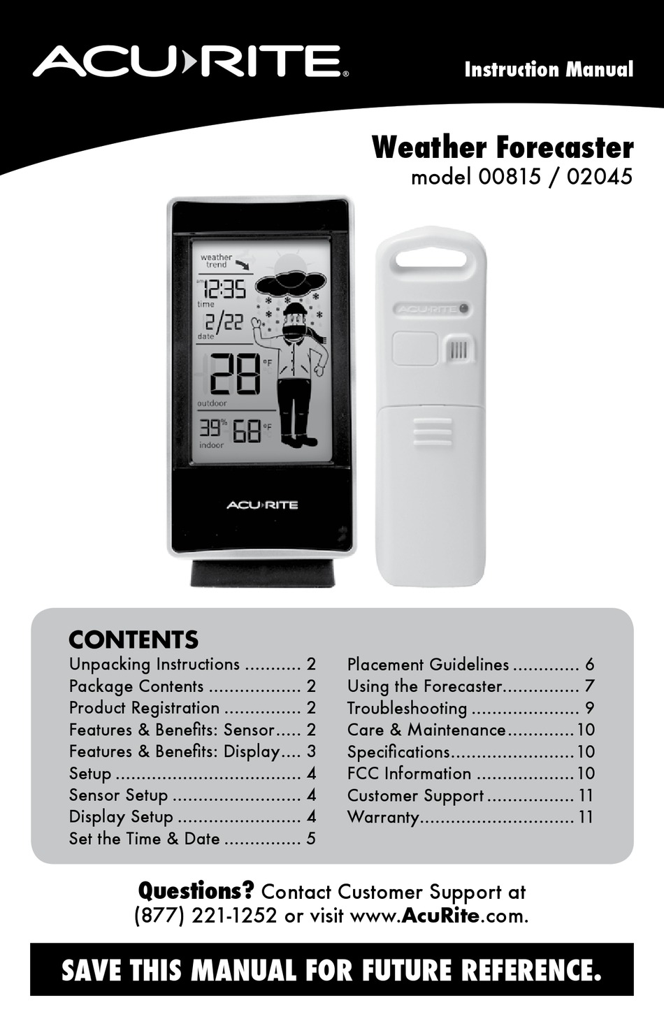 ACURITE 00815 INSTRUCTION MANUAL Pdf Download ManualsLib