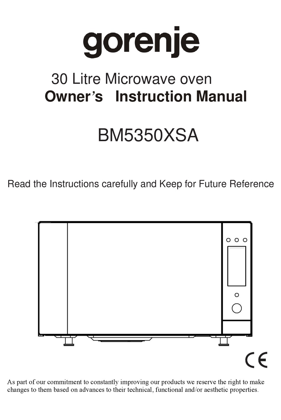 GORENJE BM5350XSA OWNER'S INSTRUCTION MANUAL Pdf Download ManualsLib