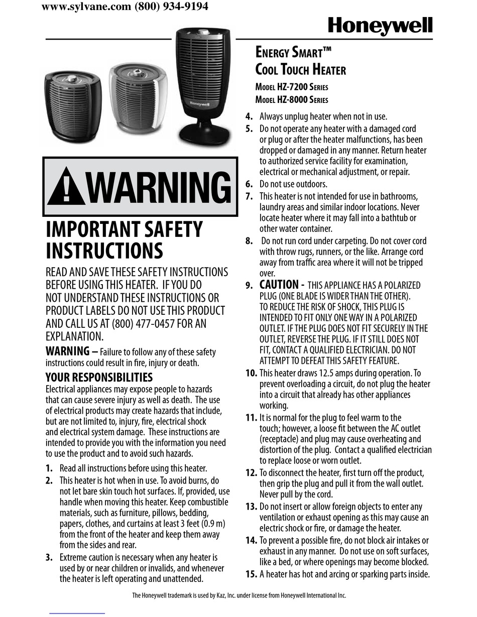 Honeywell Energy Smart Hz Series Manual Pdf Download Manualslib