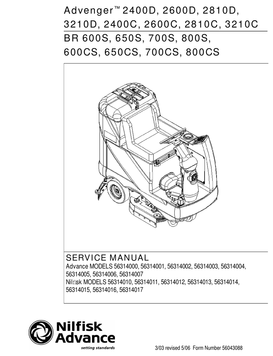 NILFISK-ADVANCE ADVENGER 2400D SERVICE MANUAL Pdf Download | ManualsLib