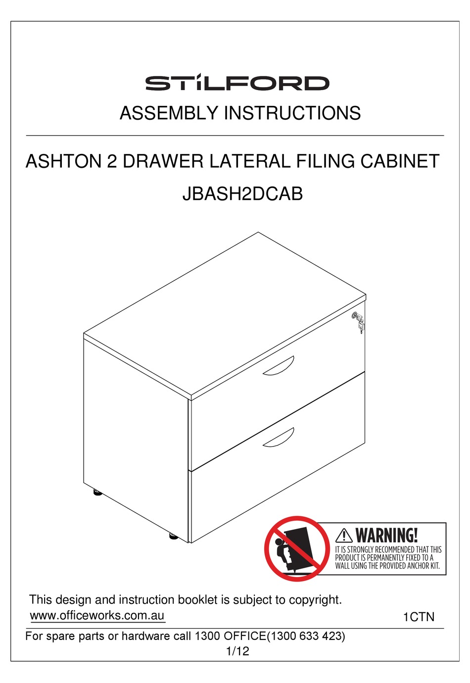 STILFORD ASHTON JBASH2DCAB ASSEMBLY INSTRUCTIONS MANUAL Pdf Download ManualsLib