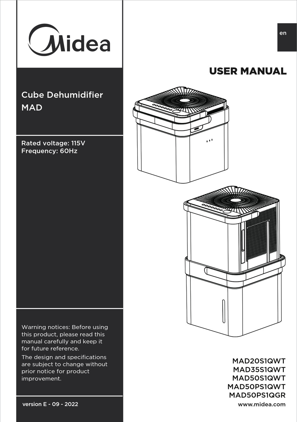 MIDEA MAD USER MANUAL Pdf Download | ManualsLib