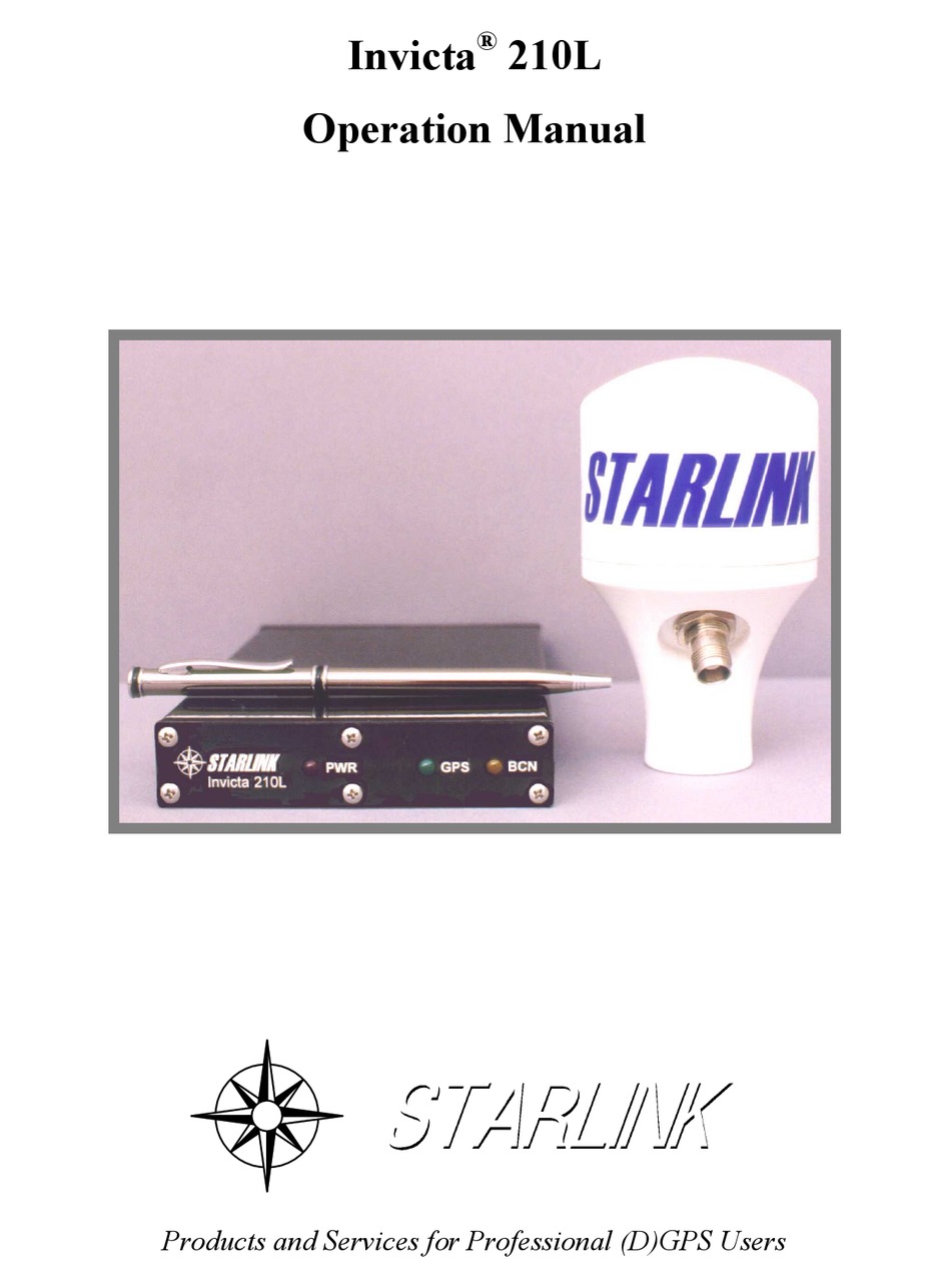 STARLINK INVICTA 210L OPERATION MANUAL Pdf Download ManualsLib
