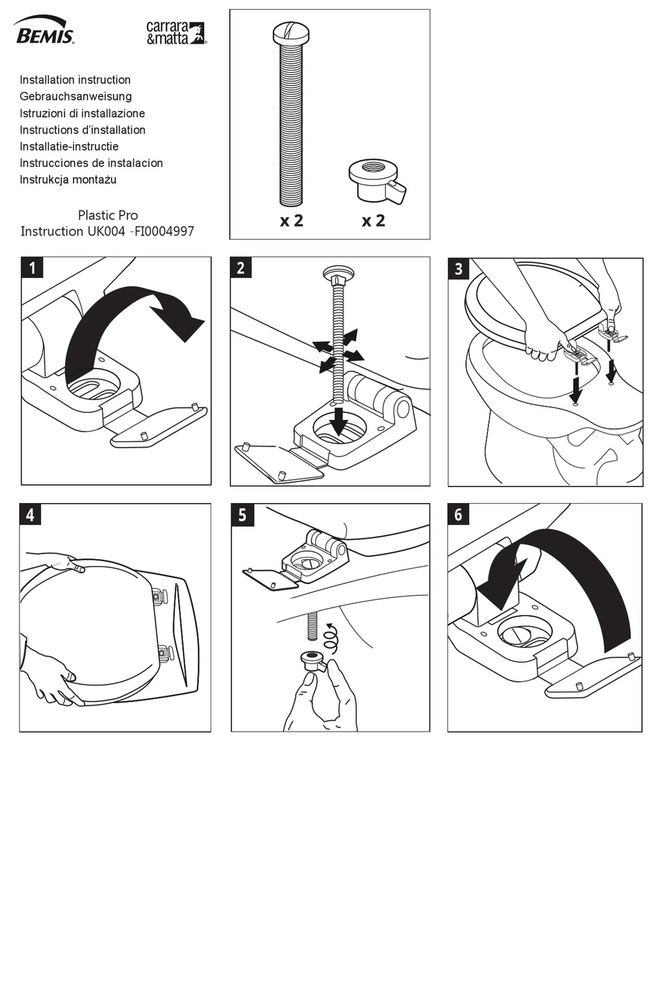 BEMIS PLASTIC PRO UK004 INSTALLATION INSTRUCTION Pdf Download ManualsLib