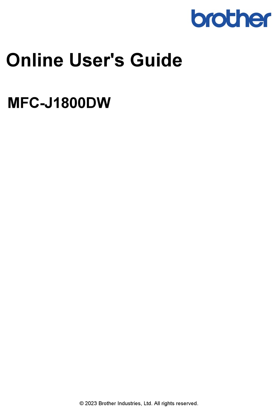 BROTHER MFC J1800DW ONLINE USER S MANUAL Pdf Download ManualsLib   Brother Mfc J1800dw 