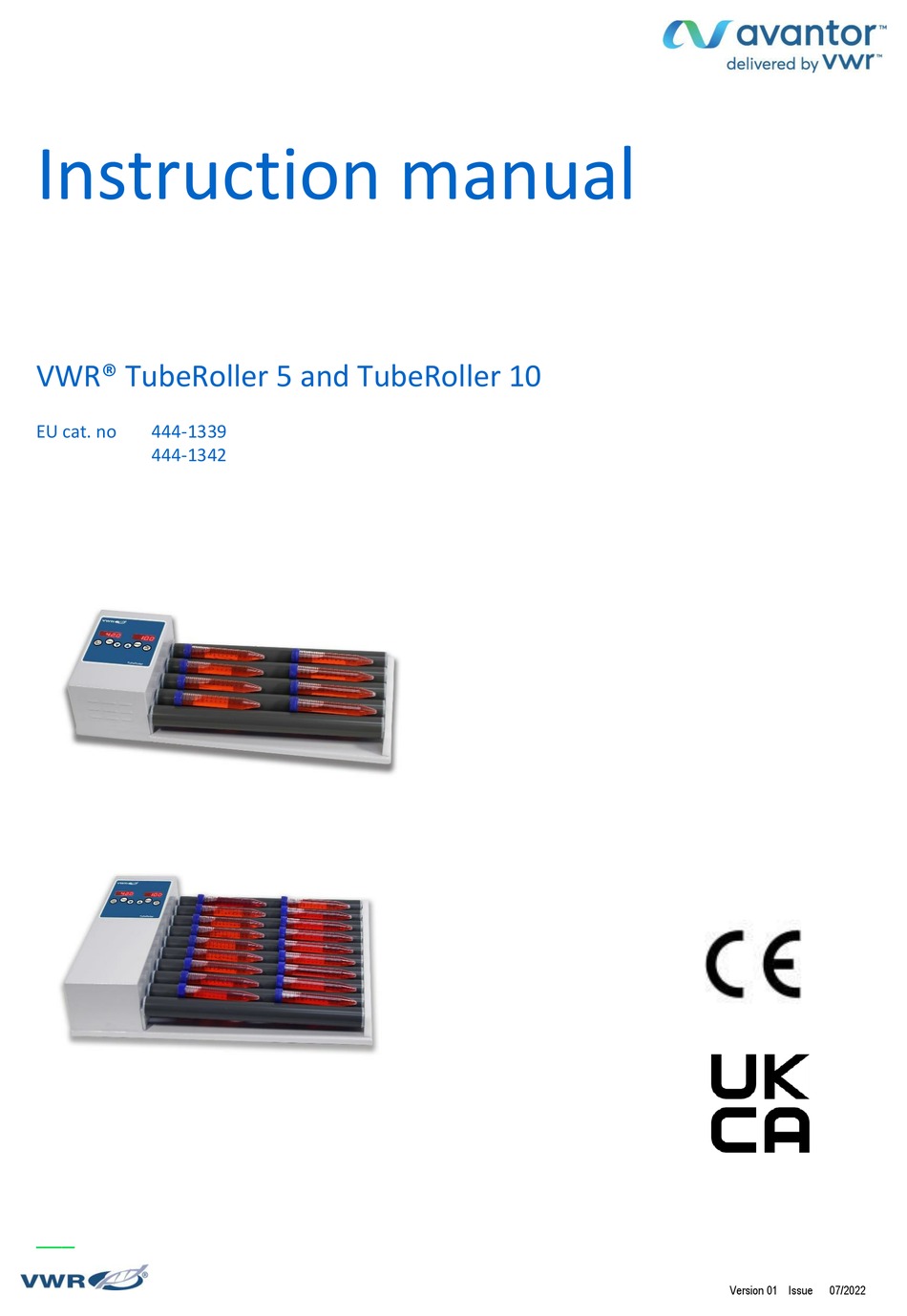 VWR AVANTOR TUBEROLLER 5 INSTRUCTION MANUAL Pdf Download ManualsLib