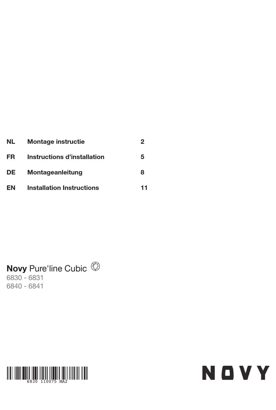 novy-pure-line-cubic-6831-installation-instructions-manual-pdf-download