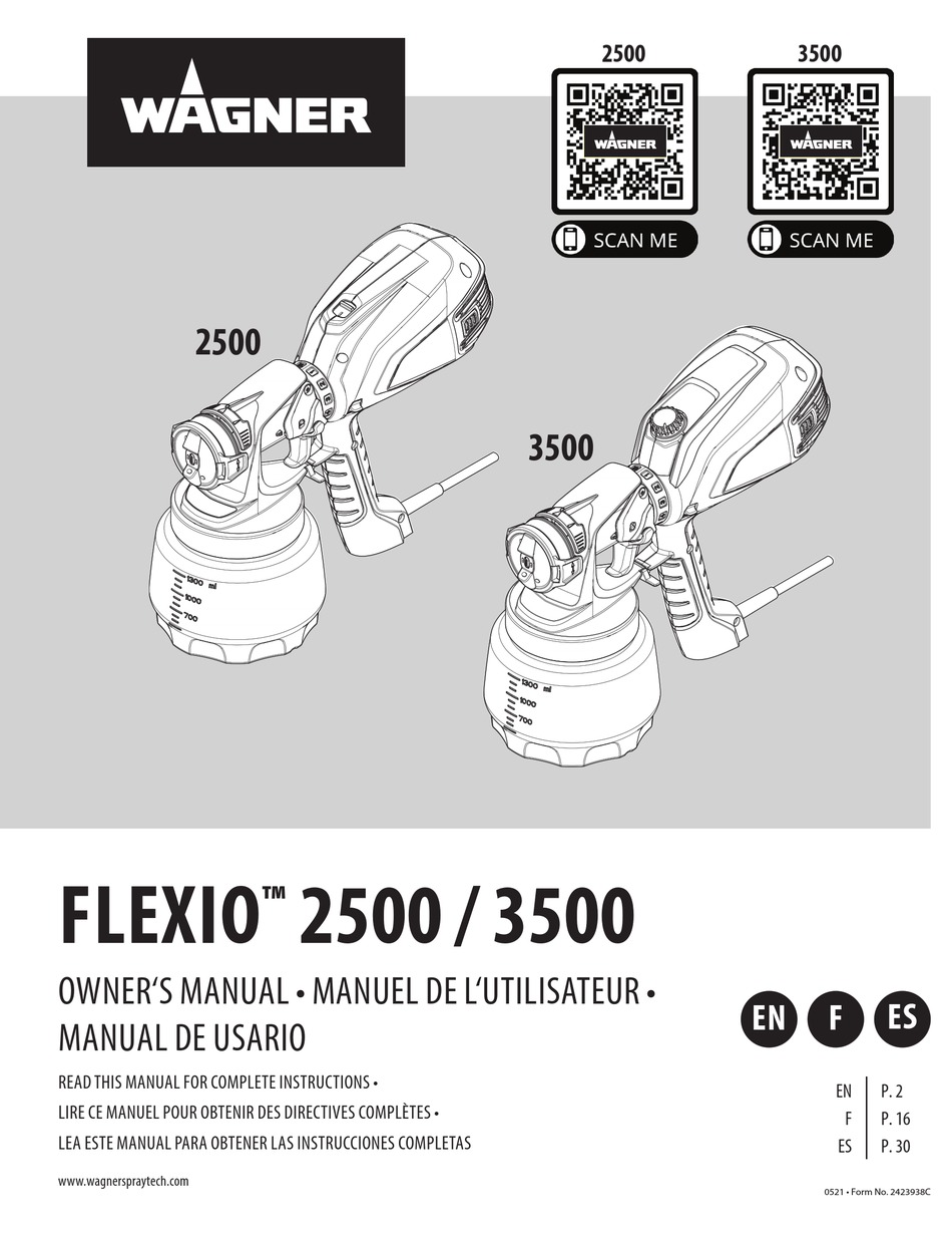 WAGNER FLEXIO 2500 OWNER S MANUAL Pdf Download ManualsLib   Wagner Flexio 2500 