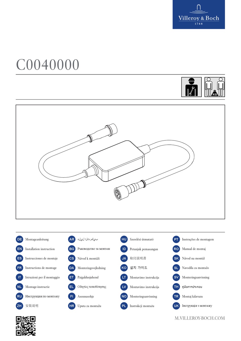 VILLEROY & BOCH C0040000 INSTALLATION INSTRUCTIONS MANUAL Pdf Download